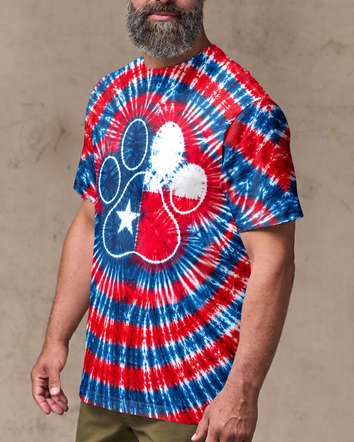 PAW PRINT TEXAS MAP SWIRL ALL OVER PRINT - TLNT1206262